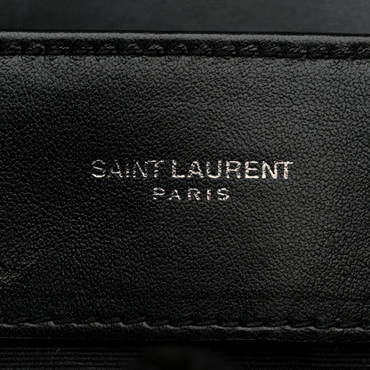 Saint Laurent Calfskin Y Quilted Monogram Monochrome Medium Loulou Chain Satchel Black 7 of 14