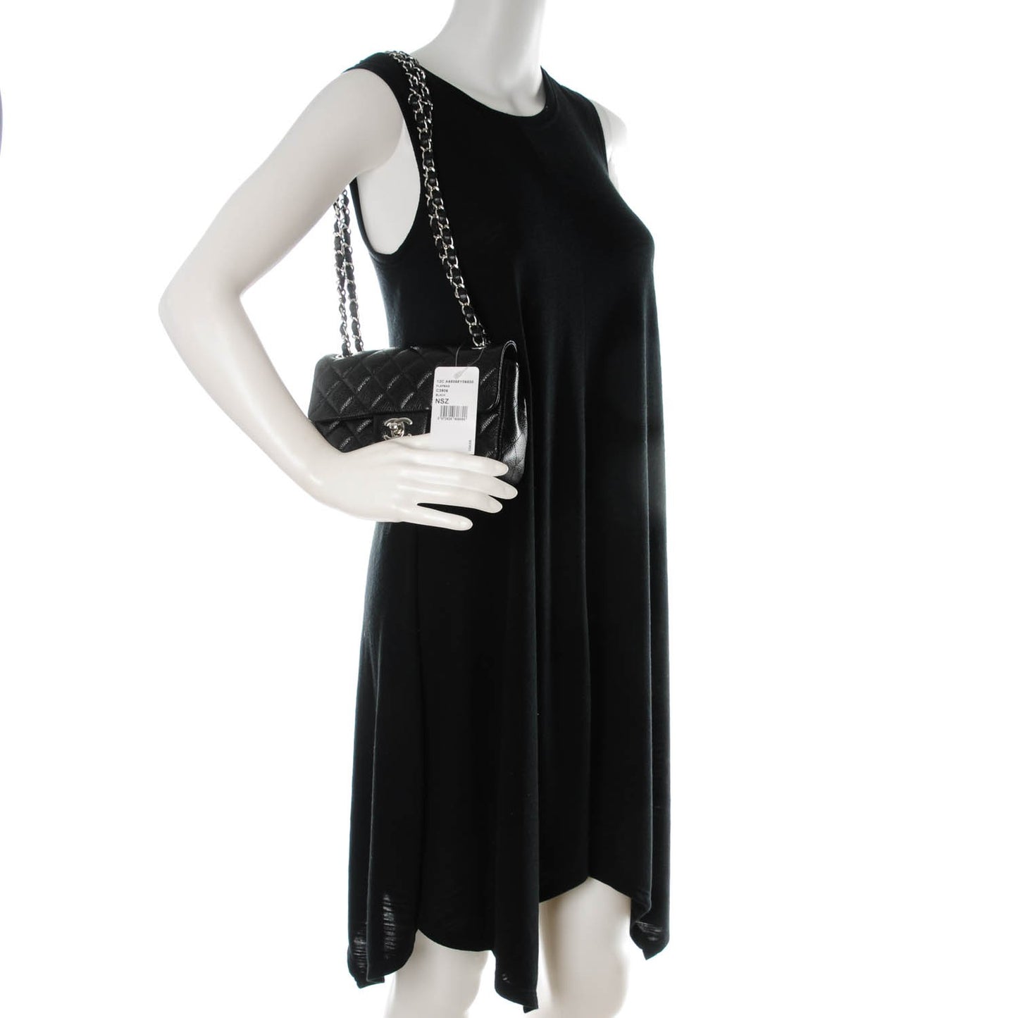 Caviar Quilted Mini Rectangular Flap Black
