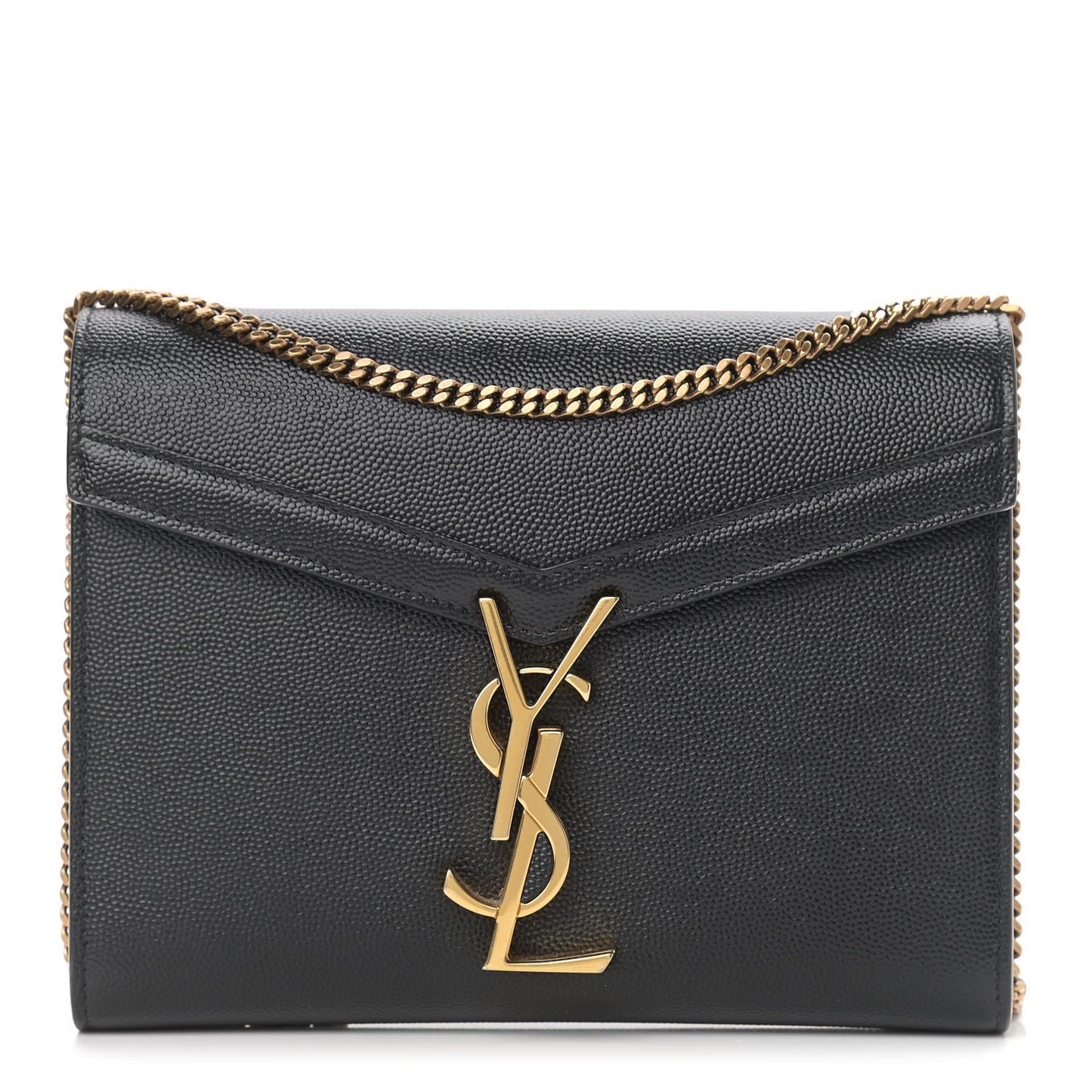 Grain De Poudre Monogram Cassandra Chain Wallet Dark Smog