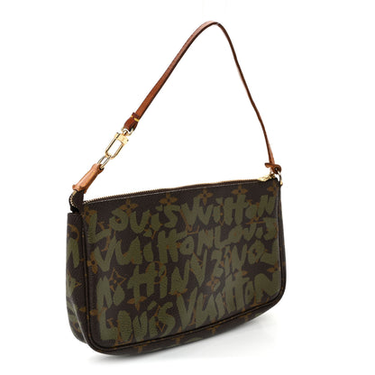 Louis Vuitton Monogram Graffiti Pochette Accessories Kaki 3 of 11