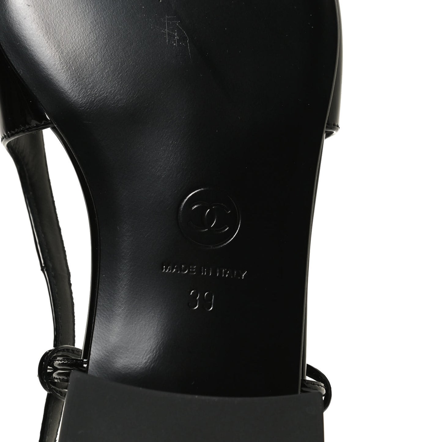 Patent CC Slingback Flats 39 Black
