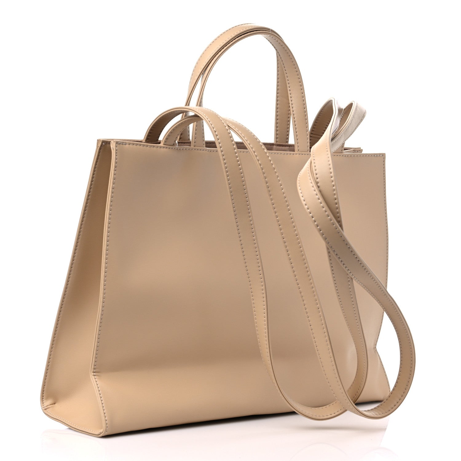 Telfar Vegan Leather Medium Shopping Bag Cream 3 of 8