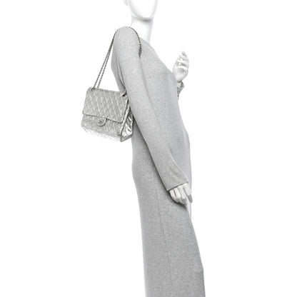 Chanel Metallic Aged Calfskin Quilted 2.55 Reissue 226 Flap Silver 2 of 14