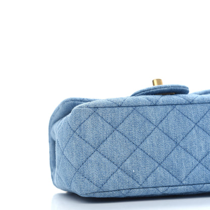 Chanel Denim Quilted Mini Pearl Crush Flap Blue 8 of 9