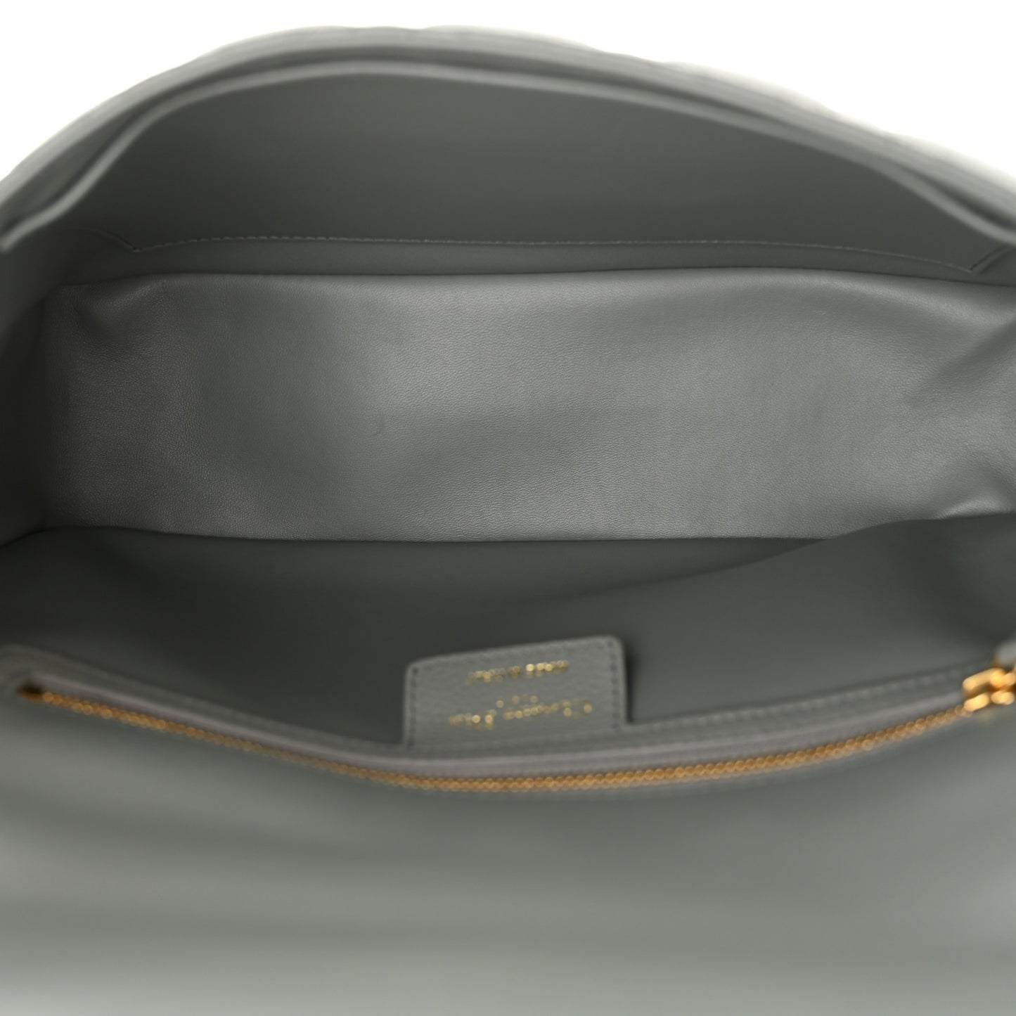Grained Calfskin Cannage Large Caro Bag Grey Stone