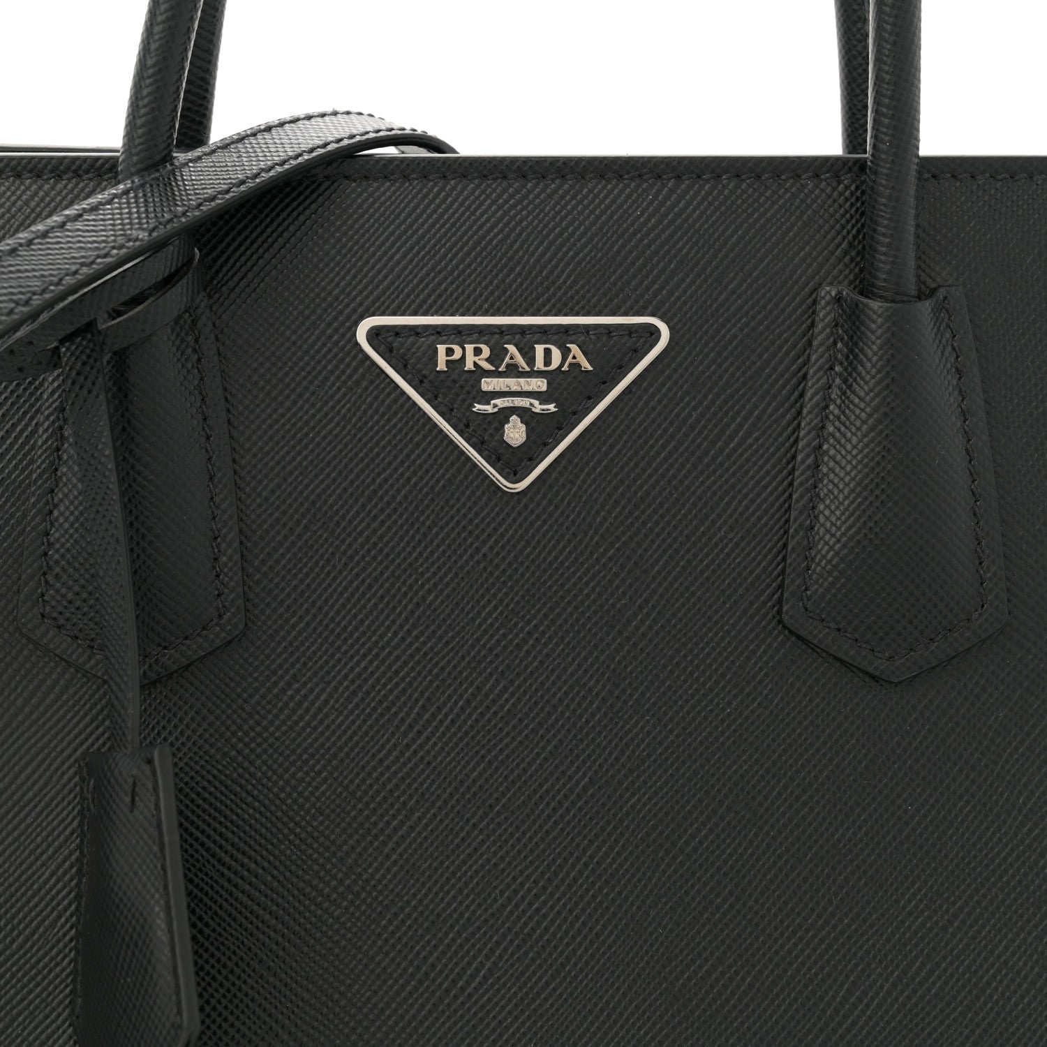 Prada Saffiano Cuir Medium Tote Black 8 of 13