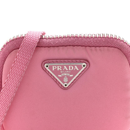 Prada Re-Nylon Triangle Micro Crossbody Pouch Pink 7 of 15