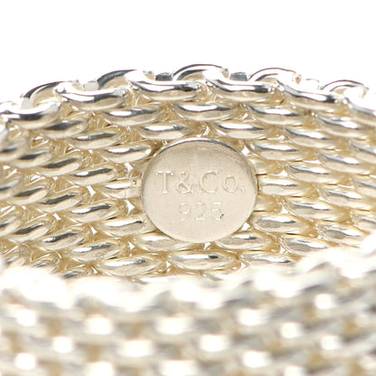 Tiffany Sterling Silver Somerset Mesh Ring 58 8.5 4 of 4