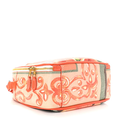 Balenciaga Agneau Floral Print Small Blanket Square Tote Orange 7 of 10
