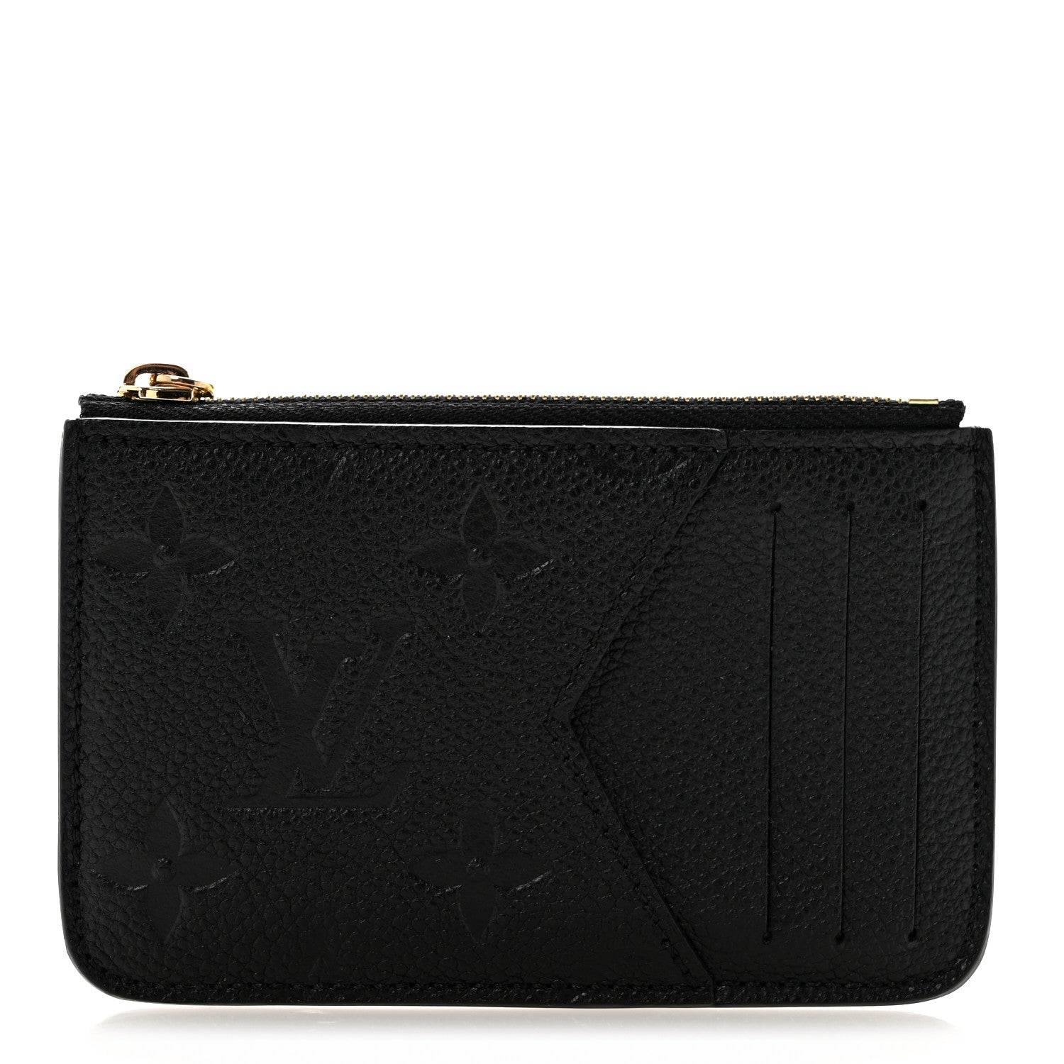 Louis Vuitton Empreinte Monogram Zipped Romy Card Holder Black 1 of 8