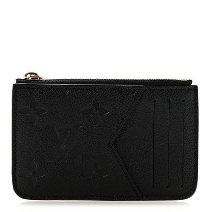 Louis Vuitton Empreinte Monogram Zipped Romy Card Holder Black 1 of 8