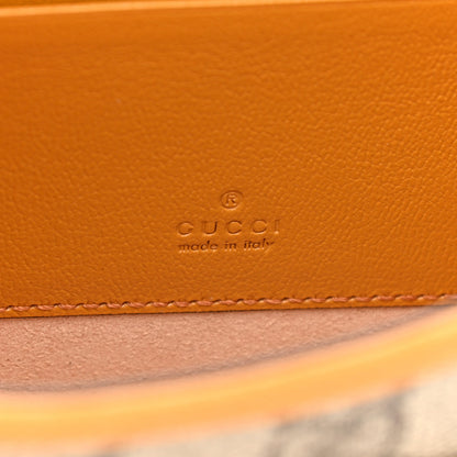 Gucci GG Supreme Monogram New Sakai Calfskin Mini Padlock Top Handle Shoulder Bag Beige Ebony Mystic White Sun Oil 6 of 9