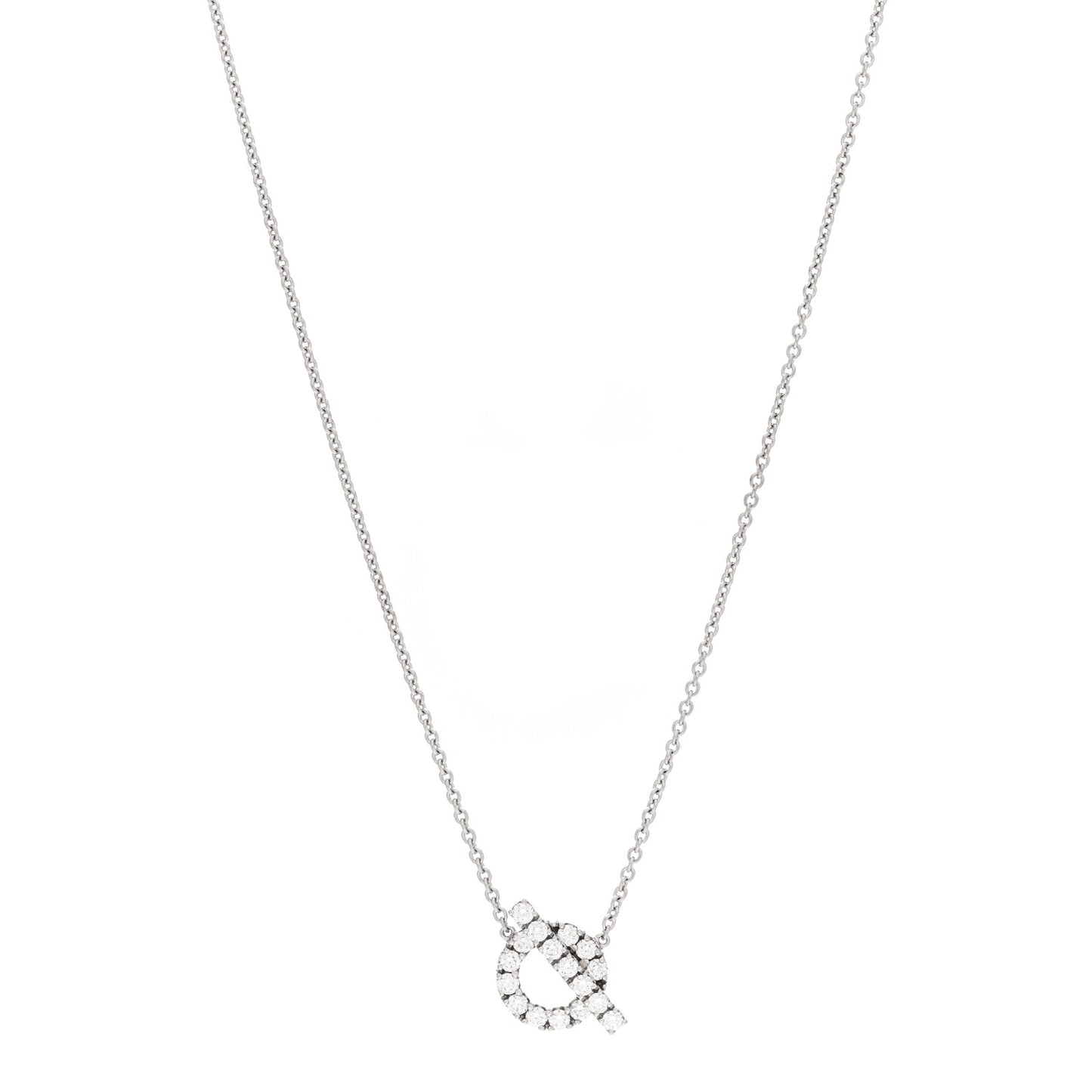 18K White Gold Diamond Finesse Pendant Necklace