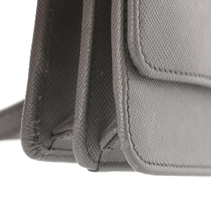 Prada Saffiano Metal Flap Wallet With Strap Marmo 8 of 13