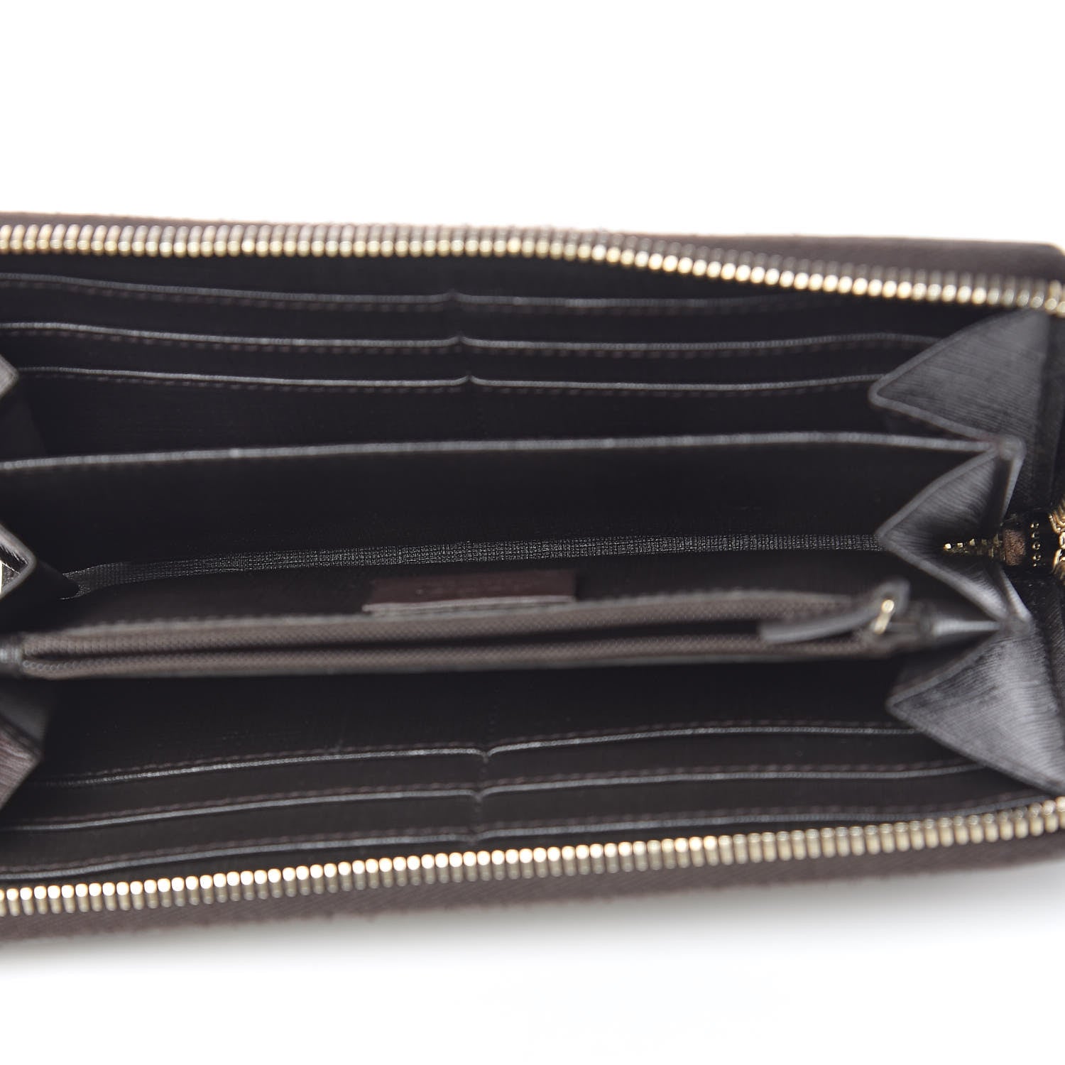 Gucci GG Supreme Monogram GG Pierce Zip Around Wallet Beige Ebony 5 of 7