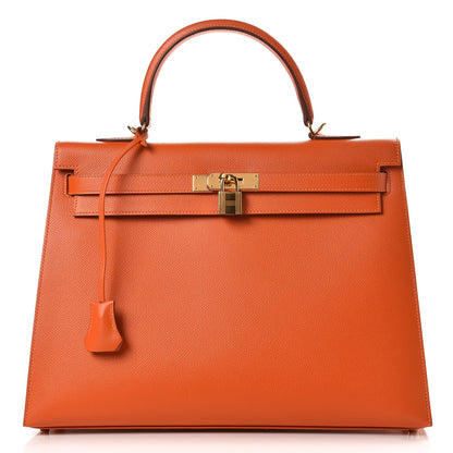 Hermes Epsom Kelly Sellier 35 Orange 1 of 37