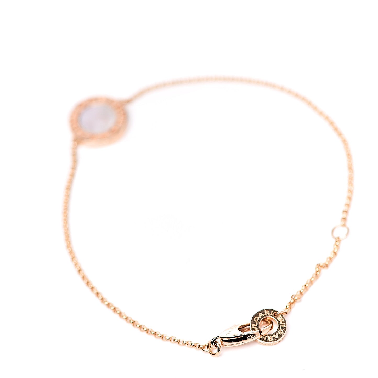 18K Rose Gold Mother of Pearl BVLGARI BVLGARI Chain Bracelet