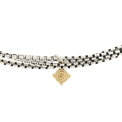 David Yurman Sterling Silver 18K Yellow Gold Pearl Lariat Necklace 4 of 4