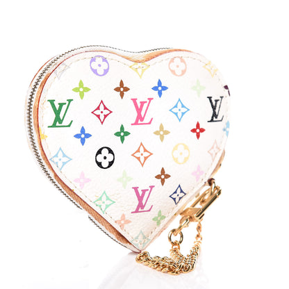 Louis Vuitton Monogram Multicolor Coeur Heart Coin Purse White 3 of 10