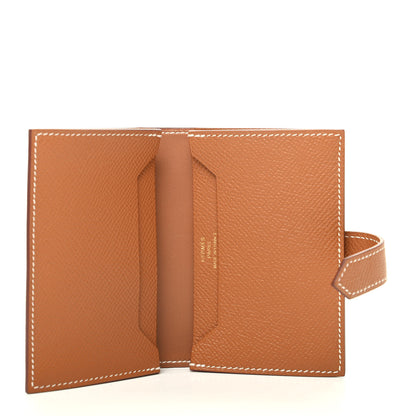 Hermes Epsom Bearn Card Holder Wallet Gold 5 of 7