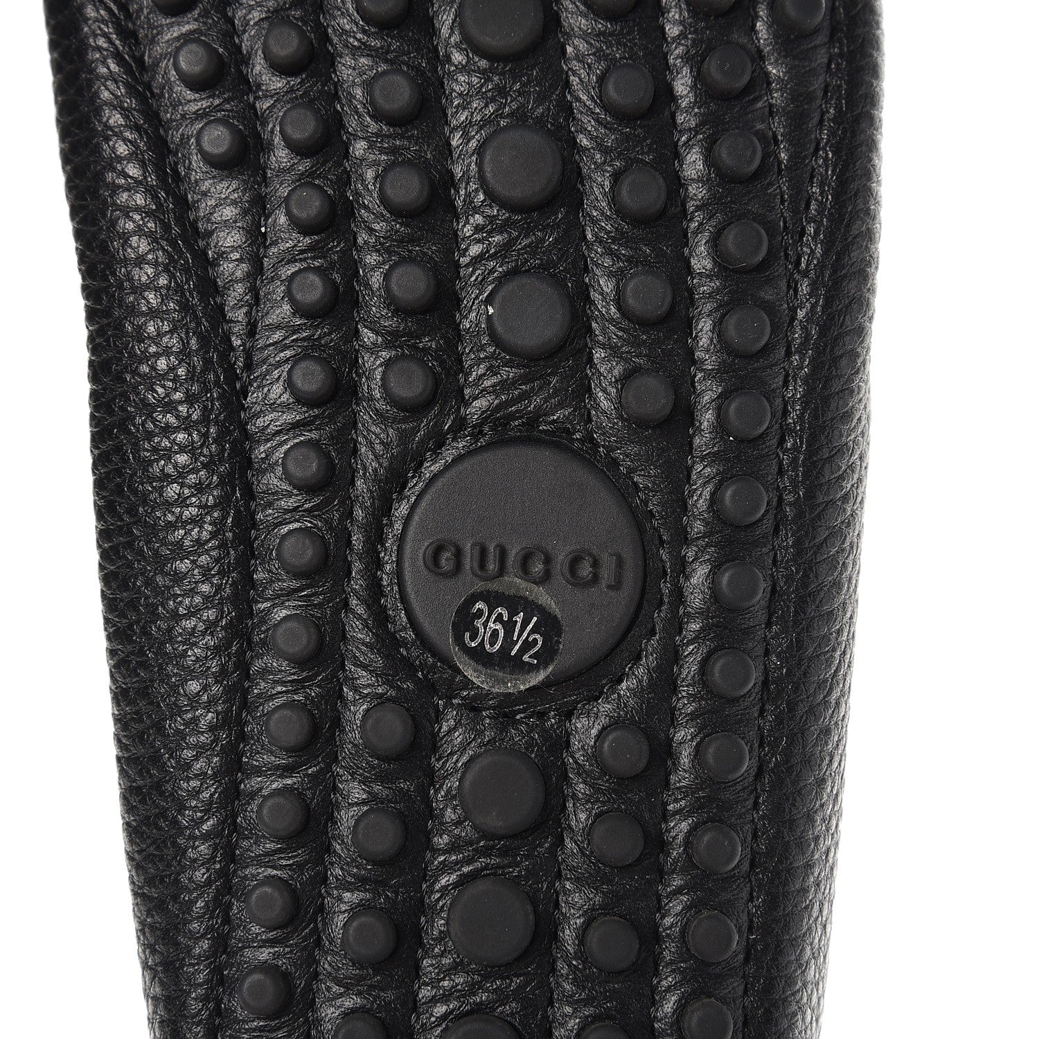 Gucci Calfskin Horsebit Web Driver Loafers 36.5 Black 7 of 8