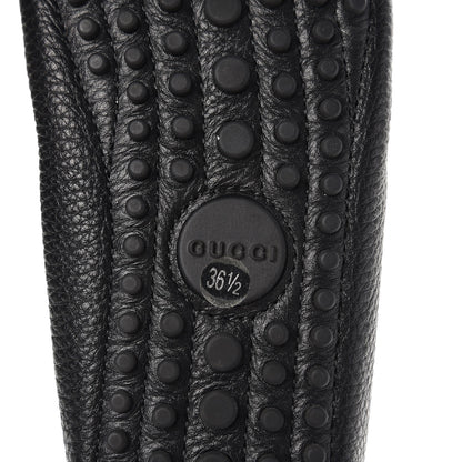 Gucci Calfskin Horsebit Web Driver Loafers 36.5 Black 7 of 8