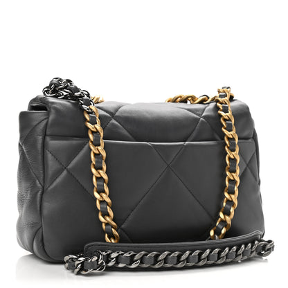 Chanel Lambskin Quilted Medium Chanel 19 Flap Dark Grey 3 of 11