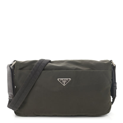 Prada Tessuto Nylon Messenger Bag Green 1 of 14