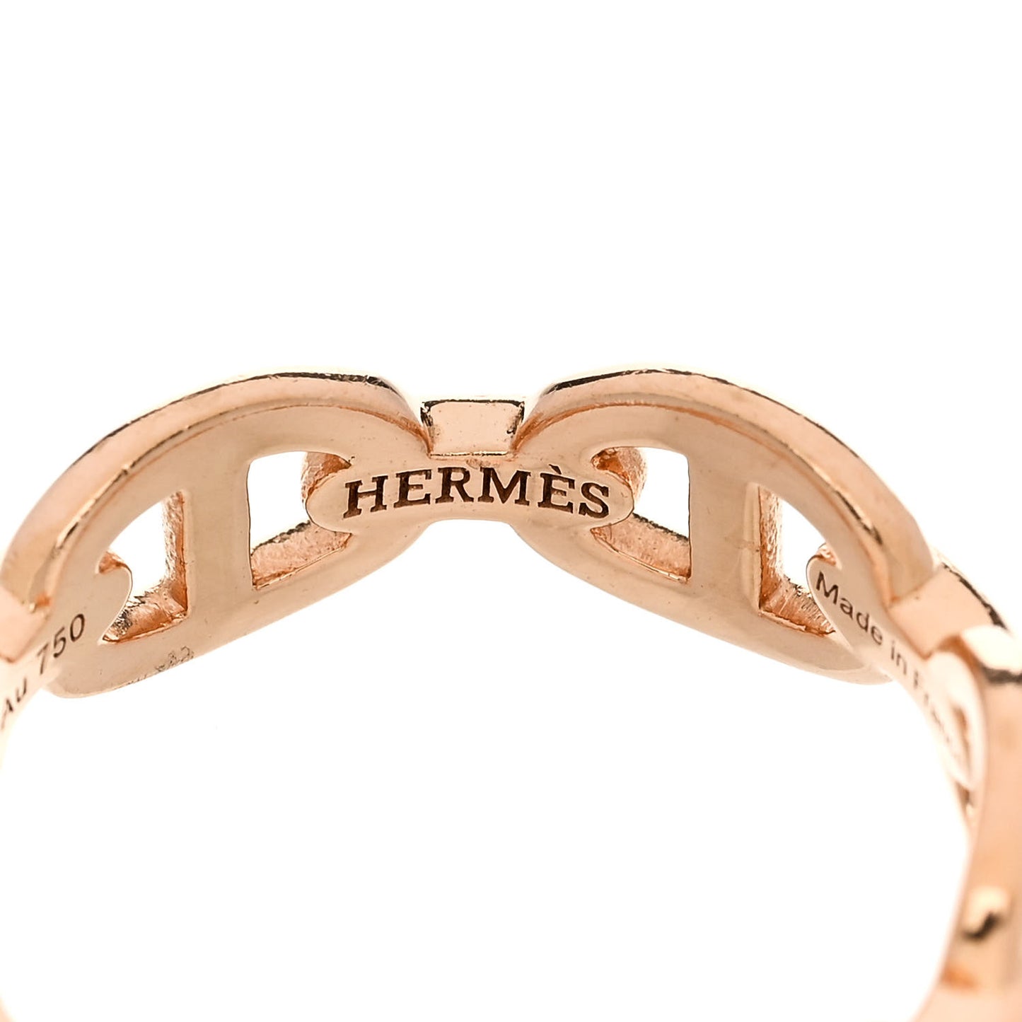 18K Rose Gold PM Chaine d'Ancre Enchainee Ring 52 6