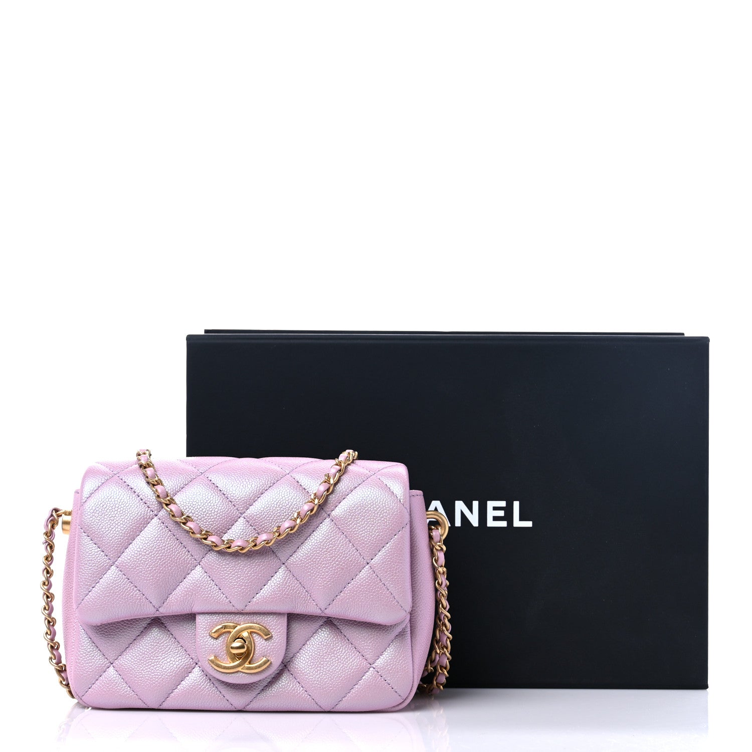 Chanel Iridescent Caviar Quilted Mini My Perfect Flap Pink 10 of 10