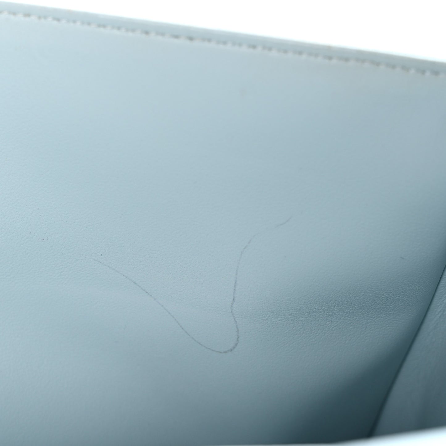Caviar Quilted Jumbo Double Flap Light Blue