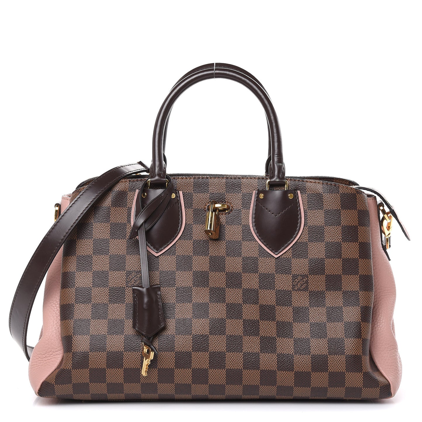 Cuir Taurillon Damier Ebene Normandy Magnolia