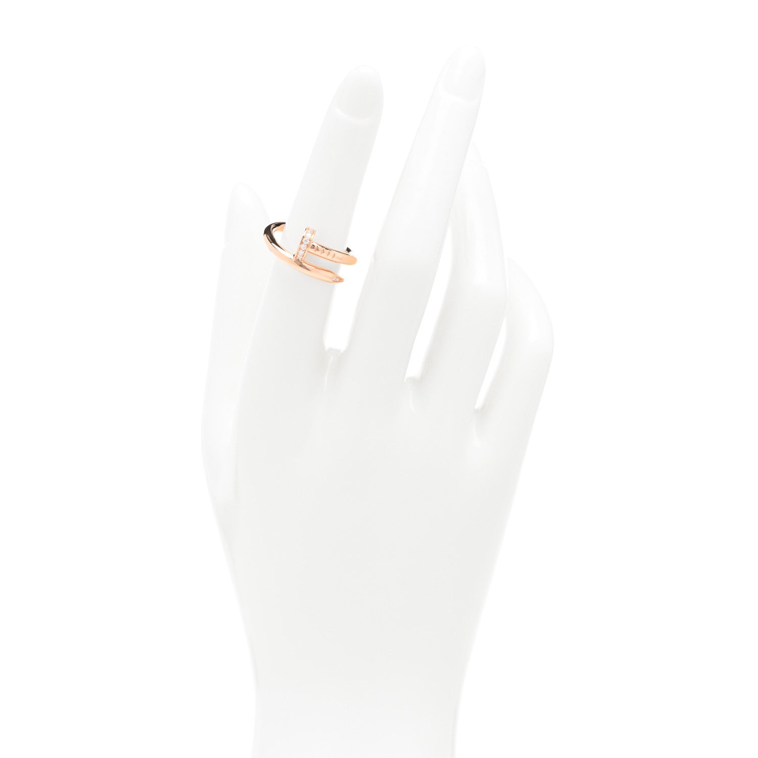 Cartier 18K Pink Gold Diamond Juste Un Clou Ring 52 6 2 of 5