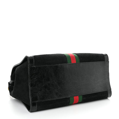 Gucci Suede Patent GG Web Medium Ophidia Tote Bag Black 4 of 10