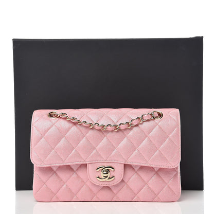 Chanel Iridescent Caviar Quilted Small Double Flap Pink 11 of 11