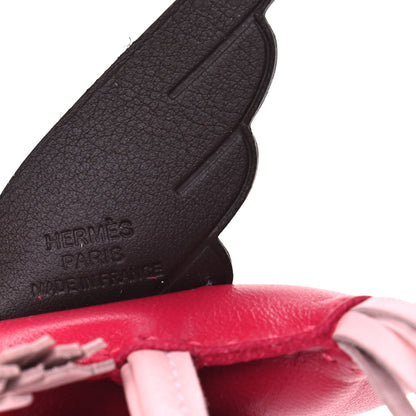 Hermes Milo Lambskin Grigri Rodeo Pegase Horse Bag Charm PM Framboise Rose Sakura Rouge Sellier 3 of 4