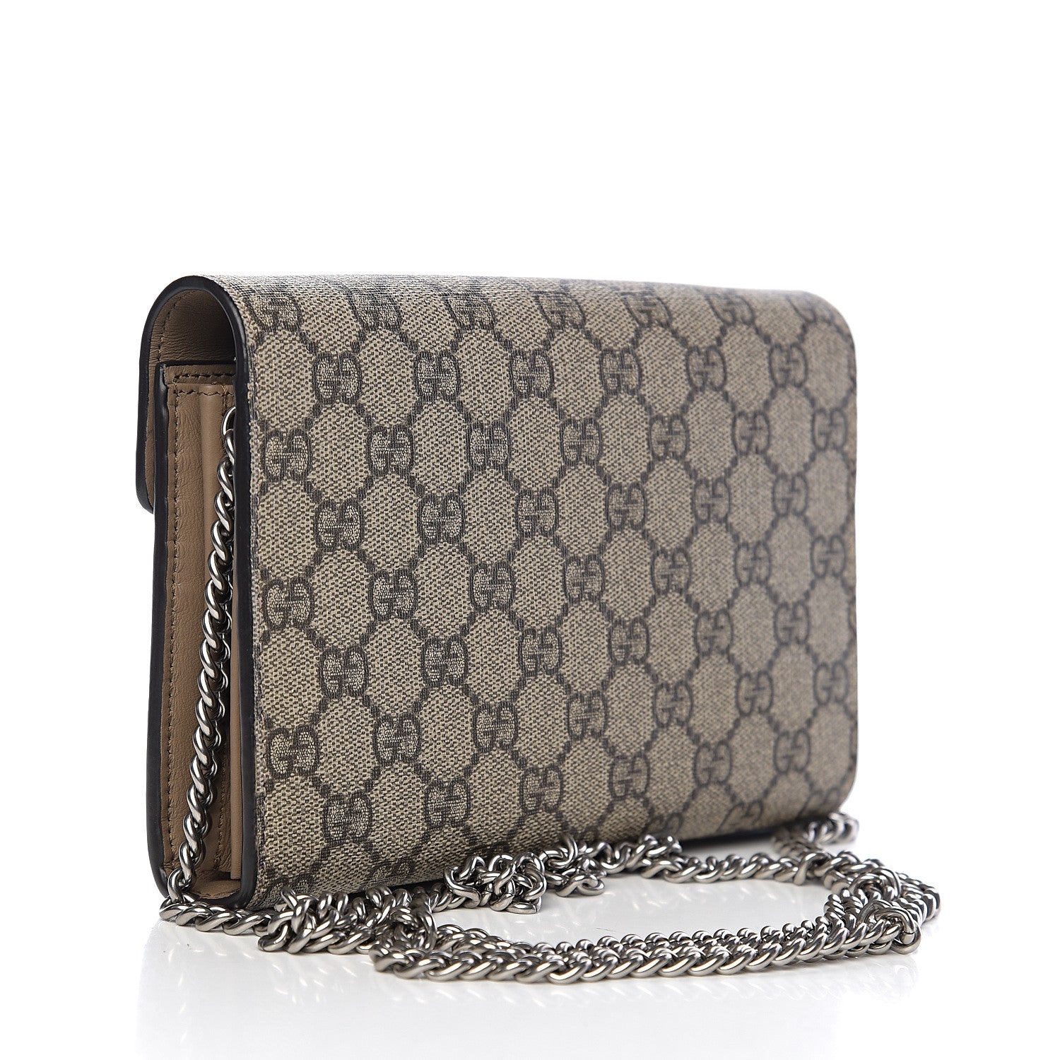 Gucci GG Supreme Monogram Mini Dionysus Chain Wallet Beige Taupe 2 of 10