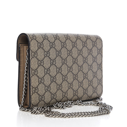 Gucci GG Supreme Monogram Mini Dionysus Chain Wallet Beige Taupe 2 of 10