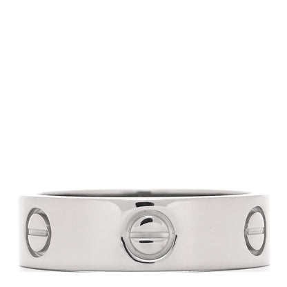Cartier 18K White Gold 5.5mm LOVE Ring 57 8 3 of 4