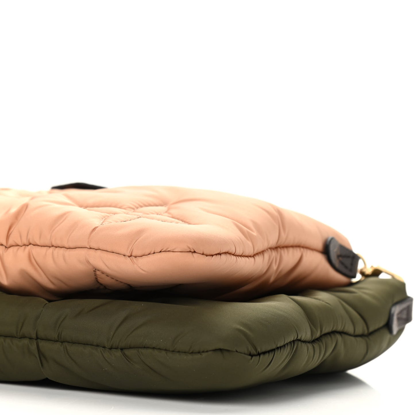 Econyl Monogram Pillow Maxi Multi Pochette Accessories Kaki Beige