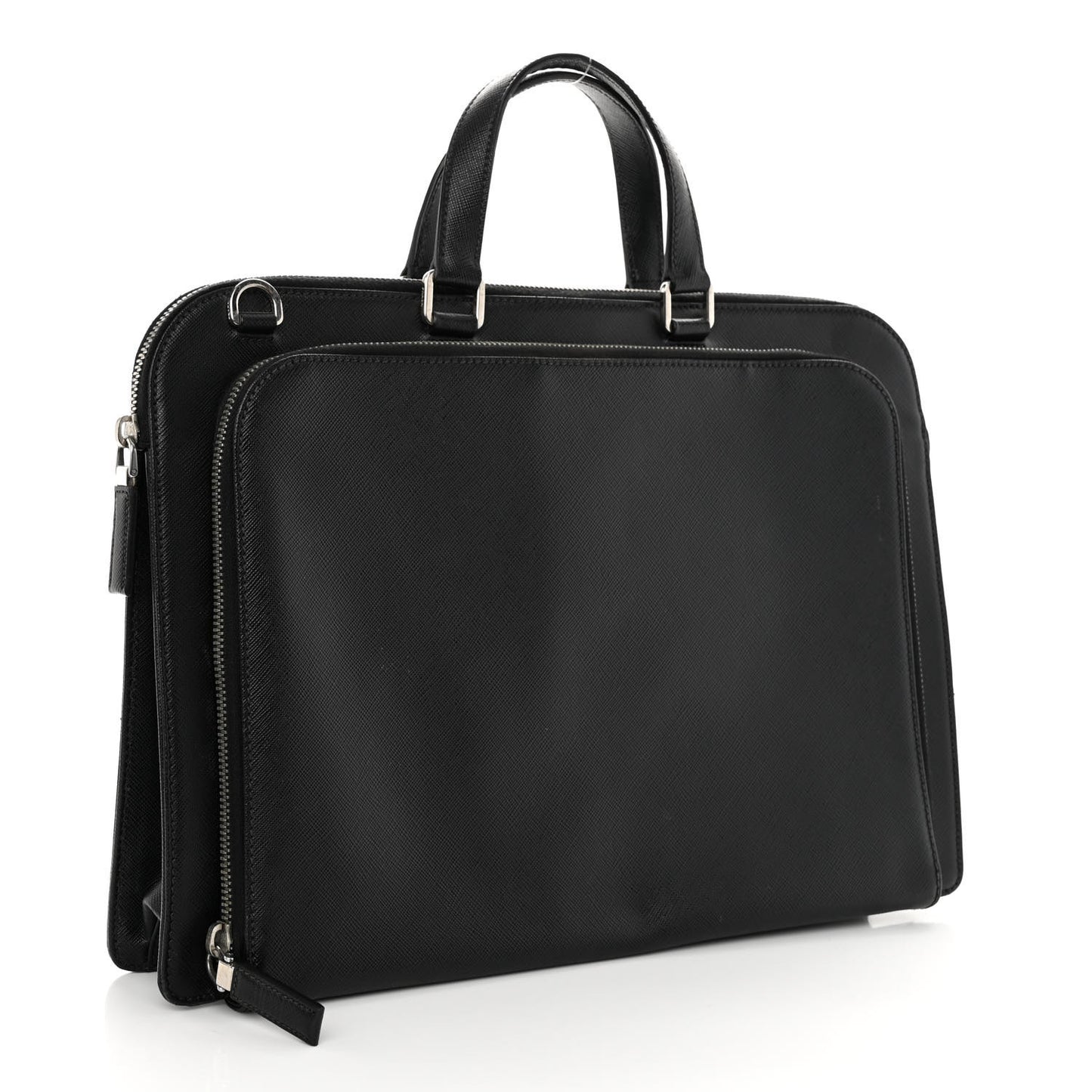 Saffiano Travel Briefcase Black