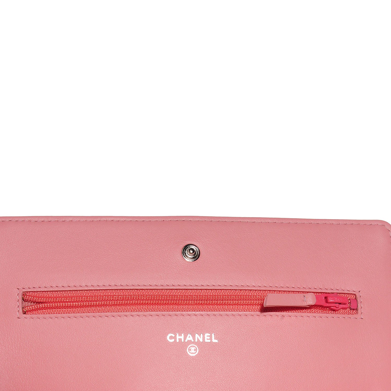 Chanel Patent Quilted Wallet On Chain WOC Pink 5 of 8