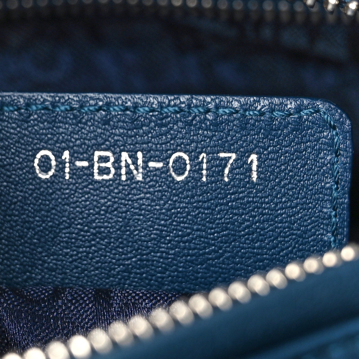 Lambskin Cannage Medium Lady Dior Blue