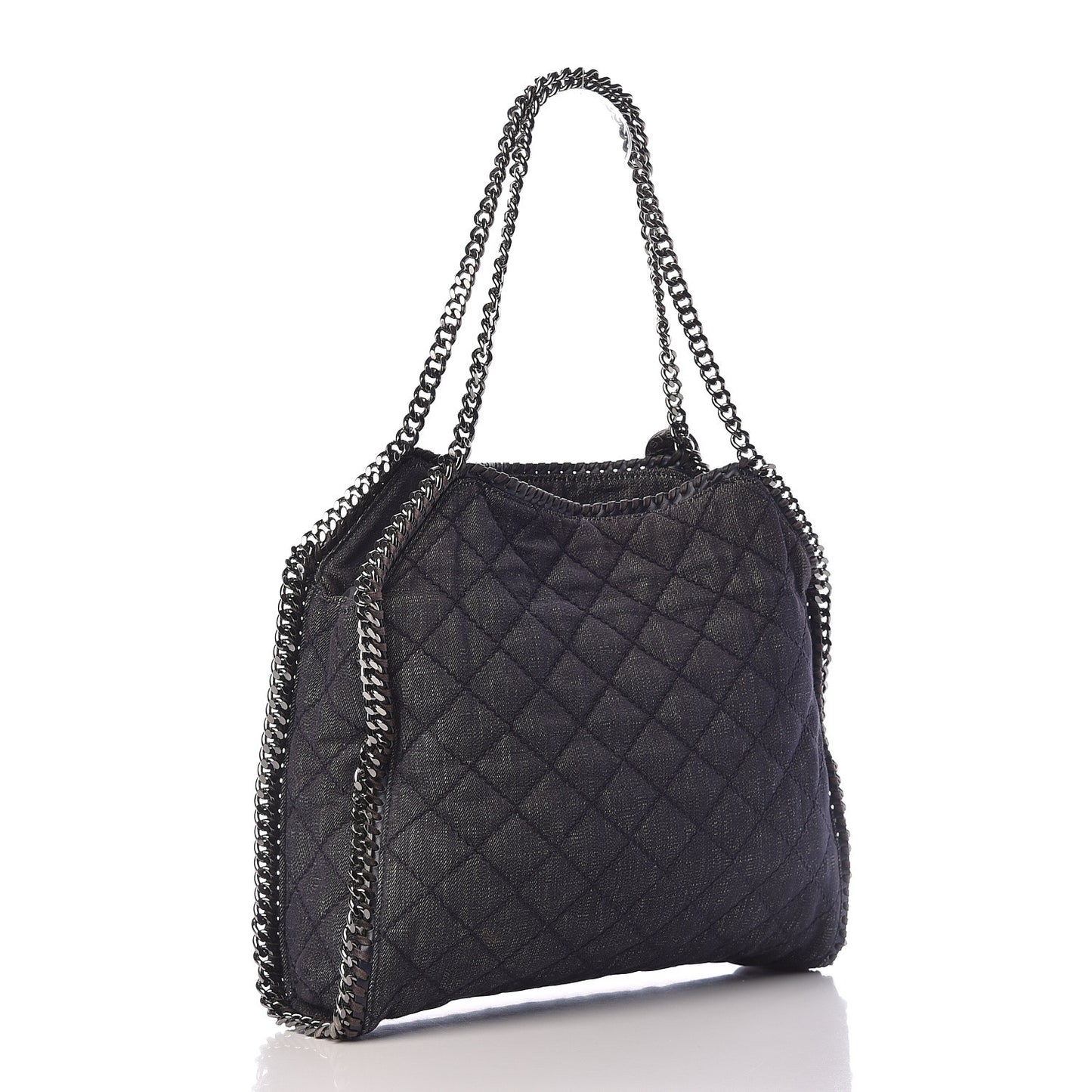 Denim Quilted Small Falabella Tote