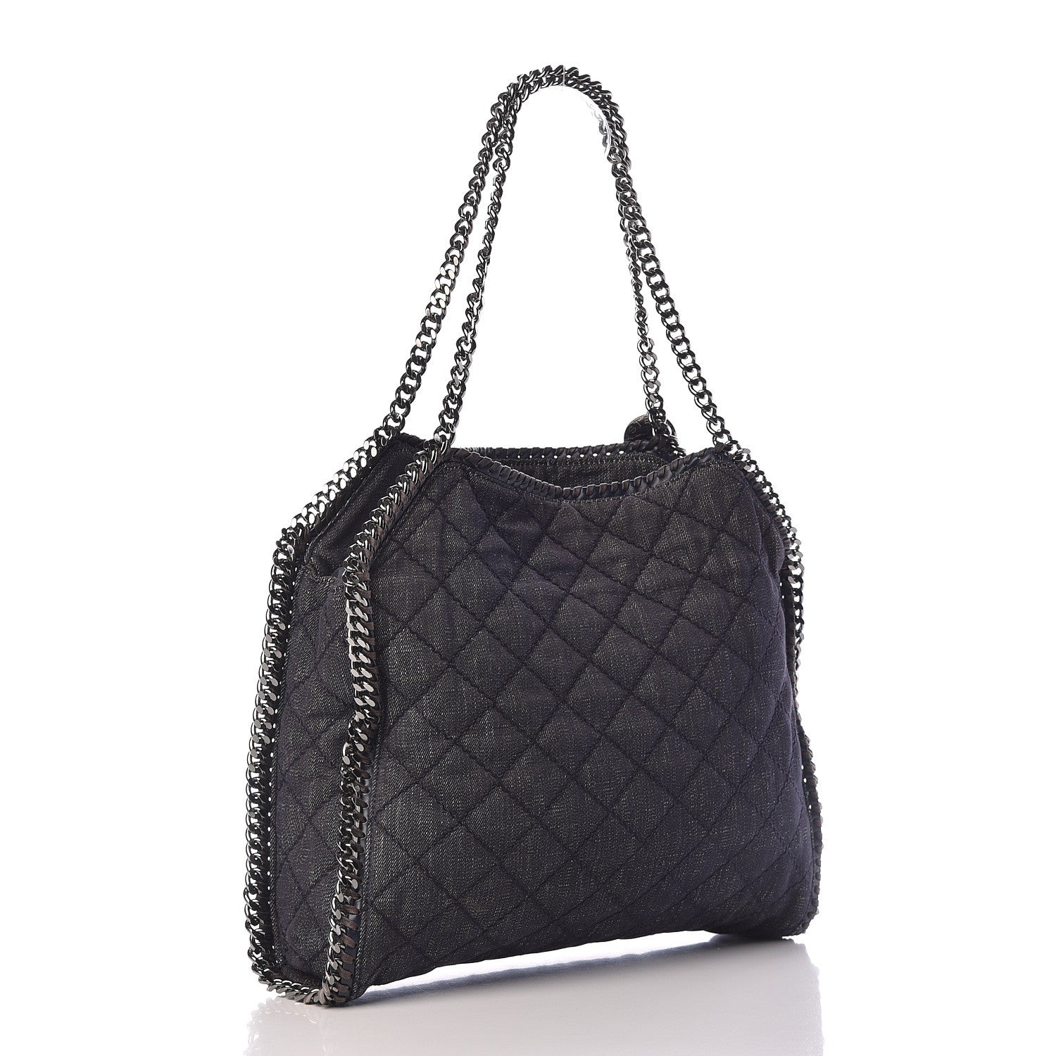 Stella McCartney Denim Quilted Small Falabella Tote 3 of 14