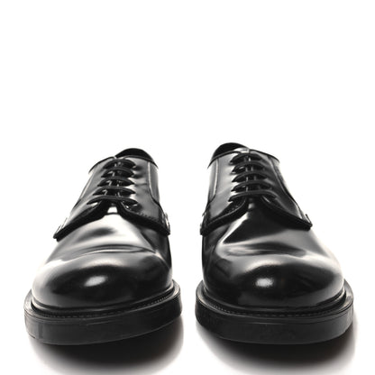 Prada Spazzolato Lace Up 50mm Loafers 10 Black 2 of 8