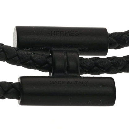Hermes Swift Double Wrap Cord Tournis Tresse Bracelet T6 Black 4 of 4