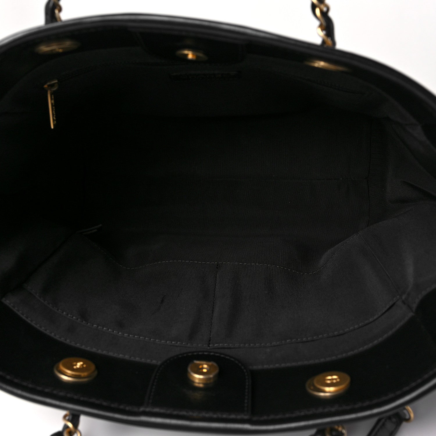 Chanel Aged Calfskin Small Charms Deauville Tote Black 5 of 10