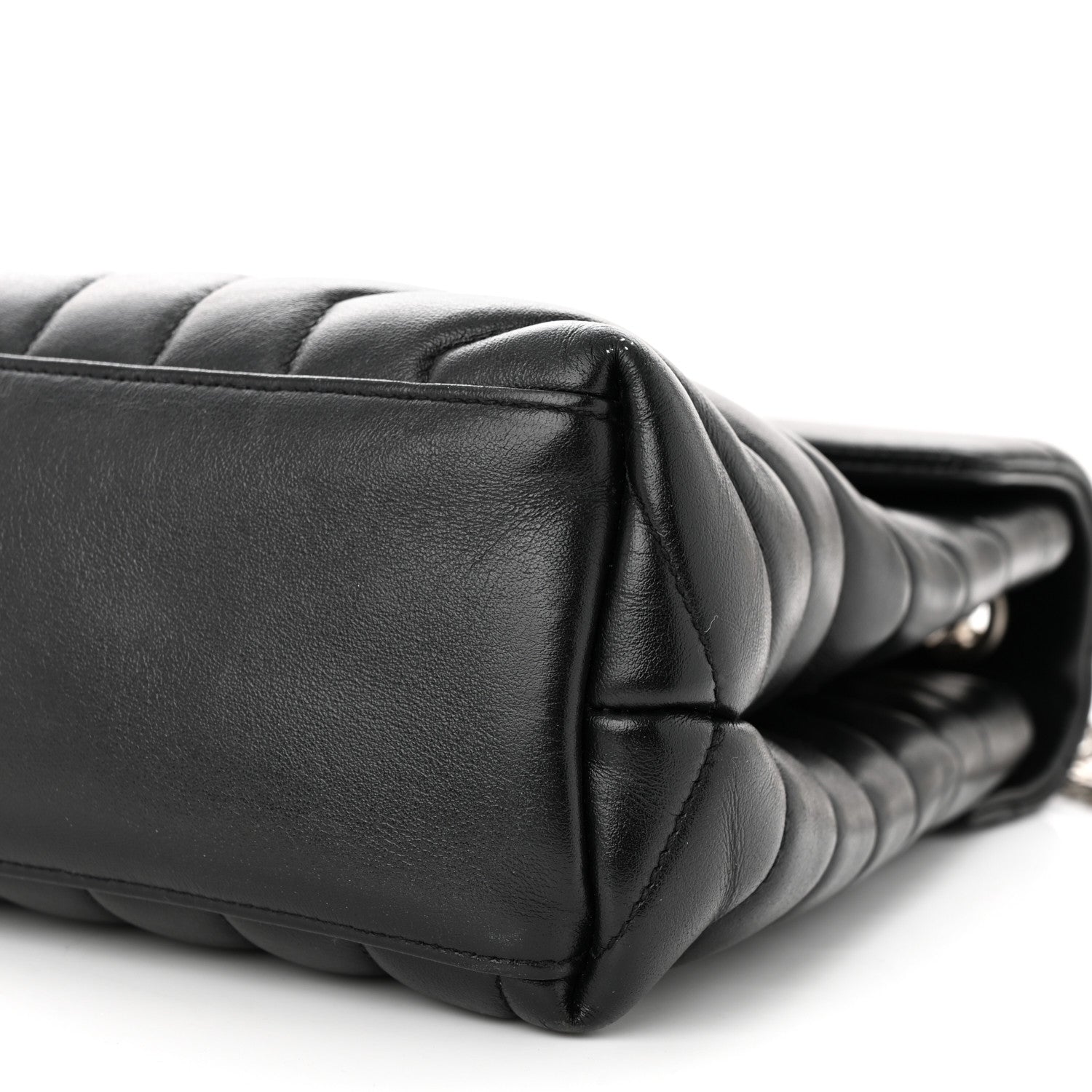 Saint Laurent Calfskin Y Quilted Monogram Medium Loulou Chain Satchel Black 10 of 11