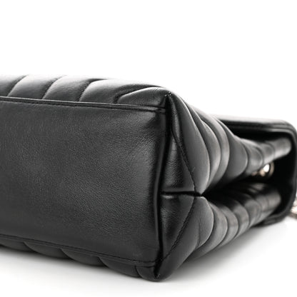 Saint Laurent Calfskin Y Quilted Monogram Medium Loulou Chain Satchel Black 10 of 11